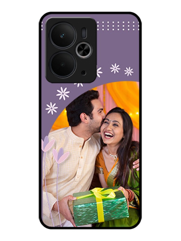 Custom Realme 14T 5G Custom Glass Phone Case - Lavender Flowers Design
