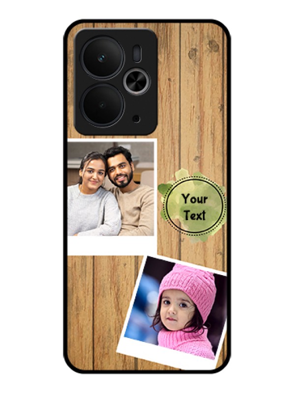 Custom Realme 14T 5G Custom Glass Phone Case - Wooden Texture Design