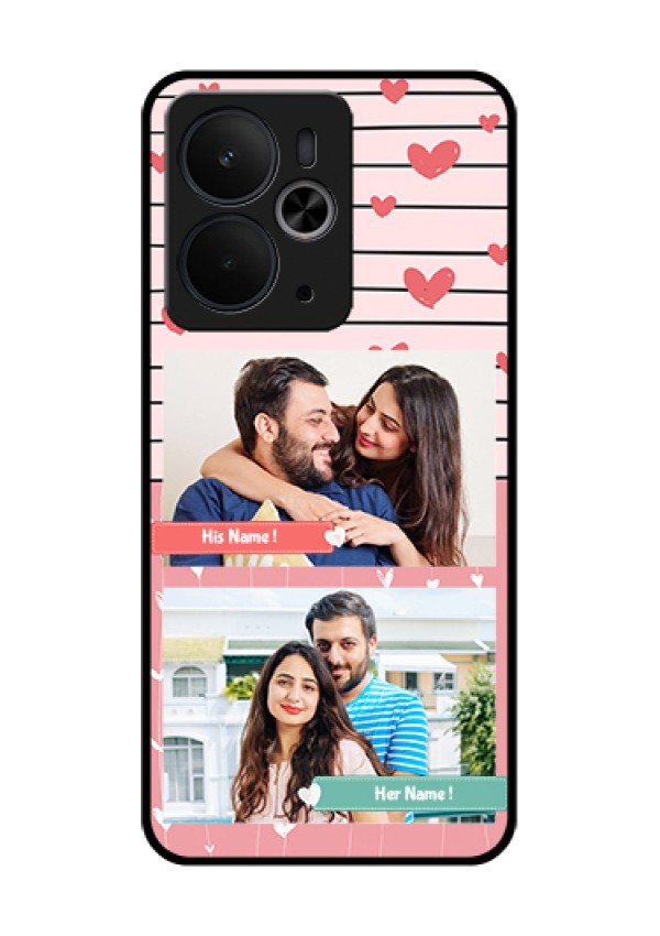 Realme 14T 5G Custom Glass Phone Case - Photo With Heart Design