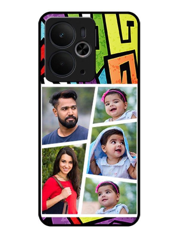 Custom Realme 14T 5G Custom Glass Phone Case - Graffiti Pattern Design
