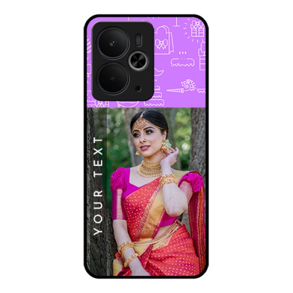 Realme 14T 5G Custom Glass Phone Case - Birthday Icons Design