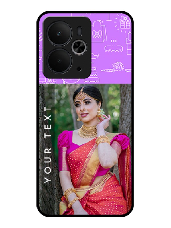 Custom Realme 14T 5G Custom Glass Phone Case - Birthday Icons Design