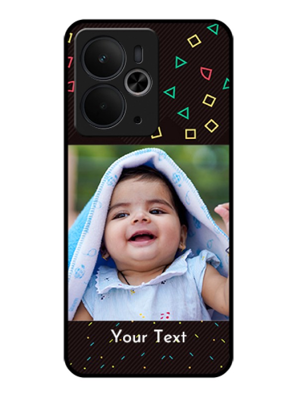 Custom Realme 14T 5G Custom Glass Phone Case - With Confetti Birthday Design