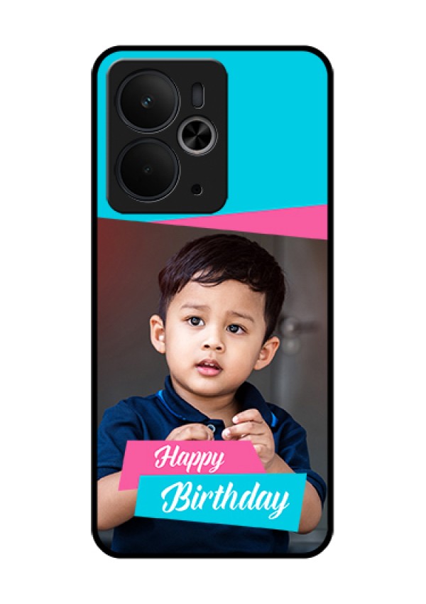 Realme 14T 5G Custom Glass Phone Case - Image Holder With 2 Color Design