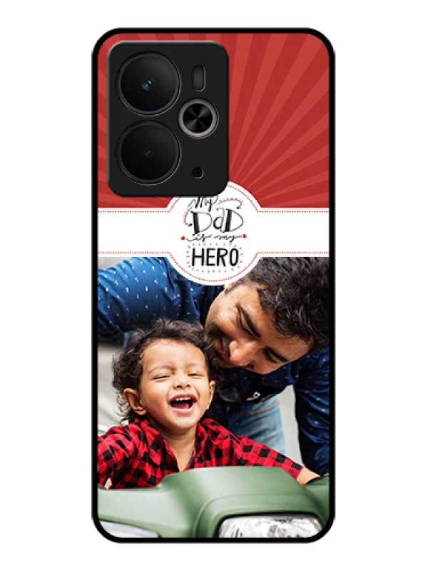 Custom Realme 14T 5G Custom Glass Phone Case - My Dad Hero Design