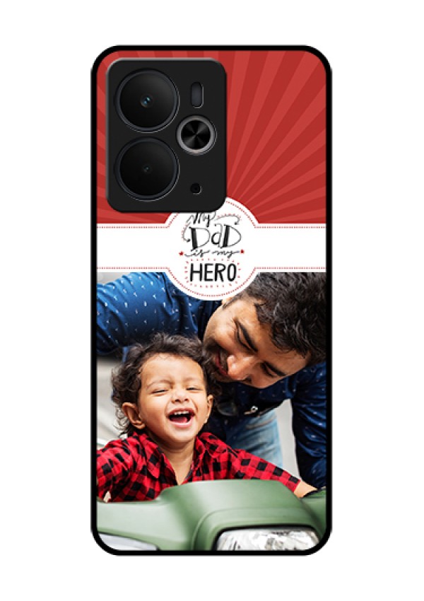 Realme 14T 5G Custom Glass Phone Case - My Dad Hero Design