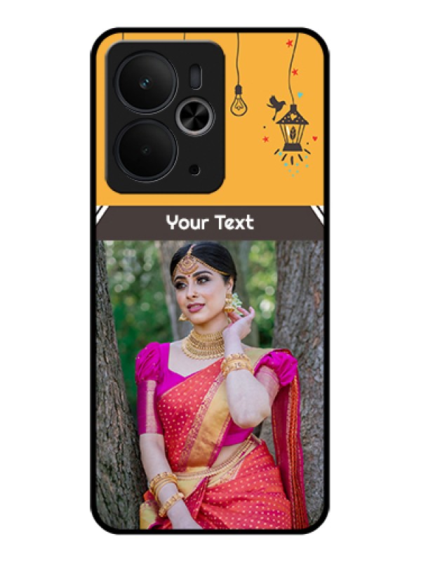 Custom Realme 14T 5G Custom Glass Phone Case - With Family Picture And Icons