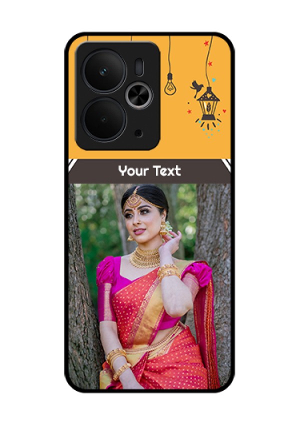 Realme 14T 5G Custom Glass Phone Case - With Family Picture And Icons