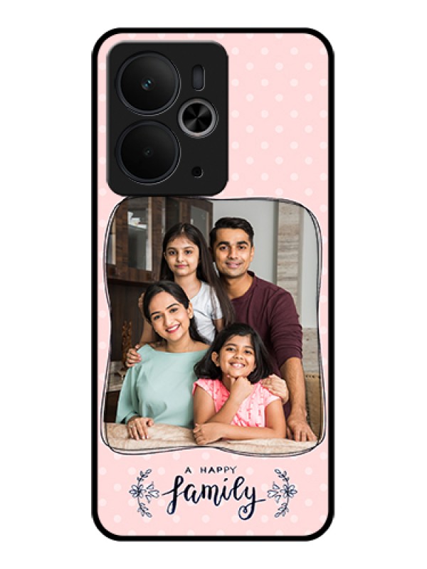Custom Realme 14T 5G Custom Glass Phone Case - Family With Dots Design