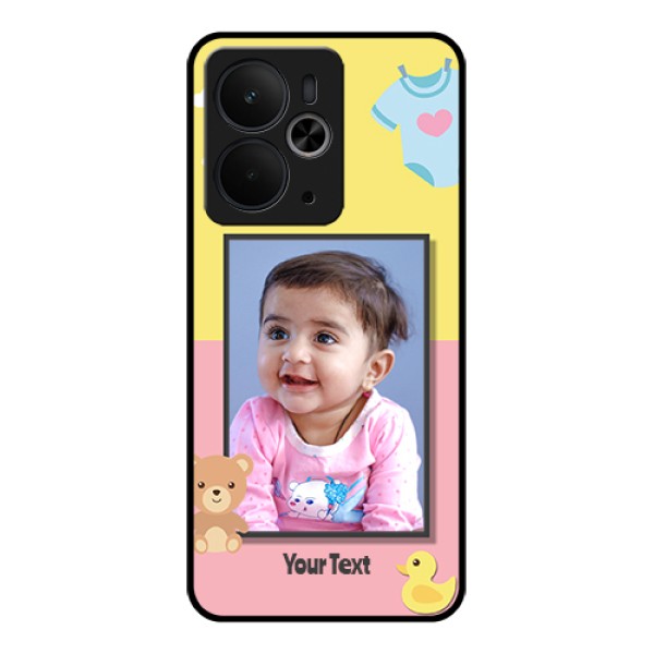 Realme 14T 5G Custom Glass Phone Case - Kids 2 Color Design