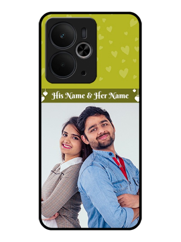Custom Realme 14T 5G Custom Glass Phone Case - You & Me Heart Design