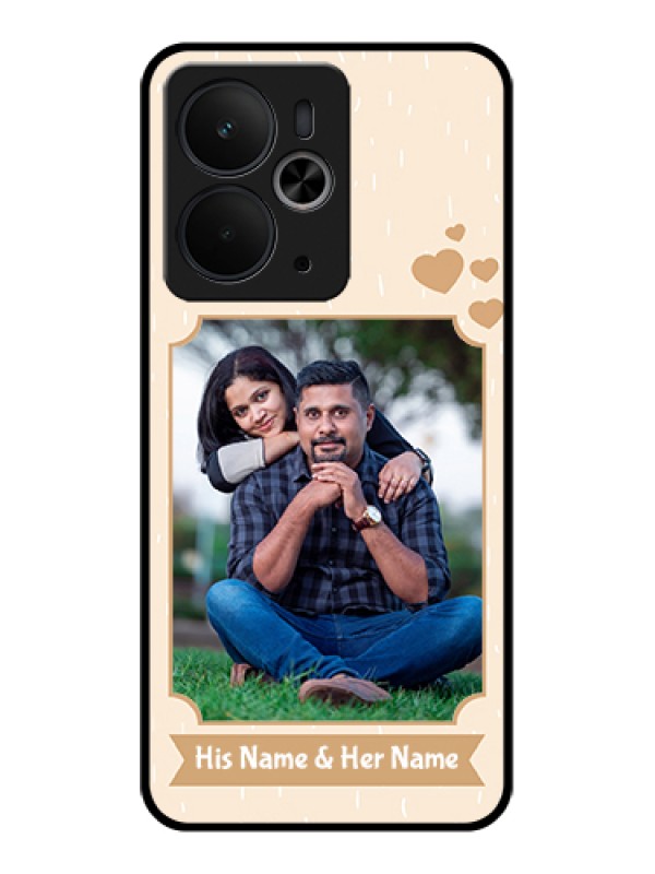 Custom Realme 14T 5G Custom Glass Phone Case - With Confetti Love Design