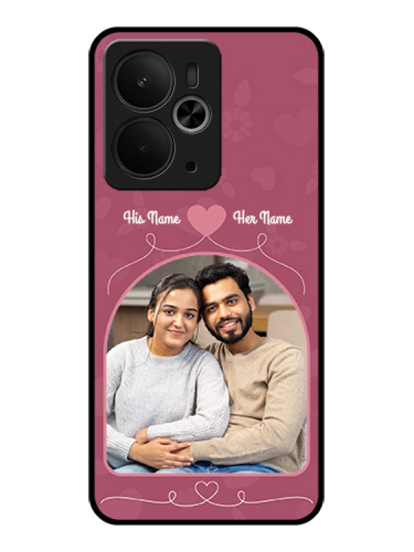 Custom Realme 14T 5G Custom Glass Phone Case - Love Floral Design