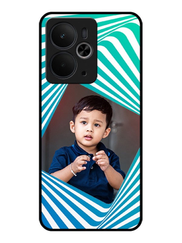 Custom Realme 14T 5G Custom Glass Phone Case - Abstract Spiral Design