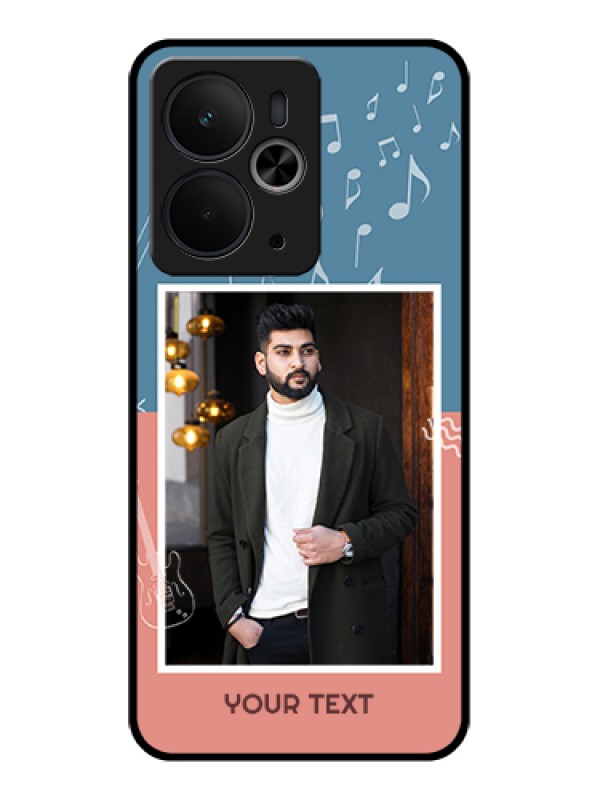 Custom Realme 14T 5G Custom Glass Phone Case - With Color Musical Note Design
