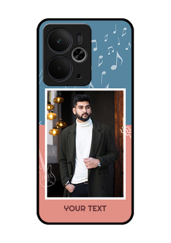 Realme 14T 5G Custom Glass Phone Case - With Color Musical Note Design