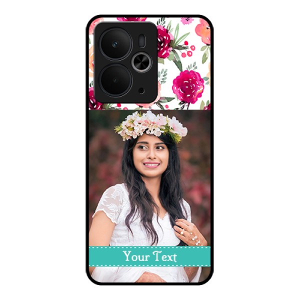 Realme 14T 5G Custom Glass Phone Case - Water Colors Floral Design