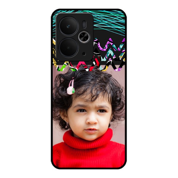 Realme 14T 5G Custom Glass Phone Case - Neon Abstract Design