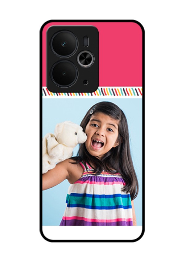 Realme 14T 5G Custom Glass Phone Case - Line Art Design