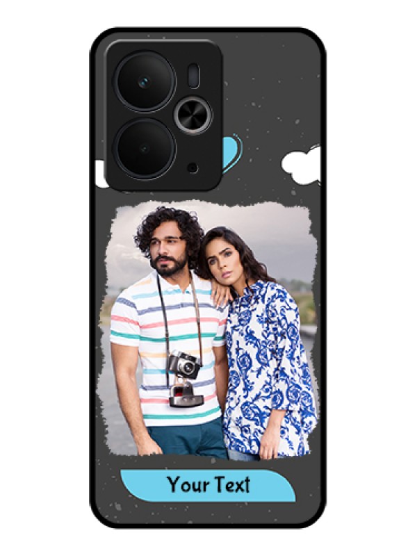 Custom Realme 14T 5G Custom Glass Phone Case - Splashes With Love Doodles Design