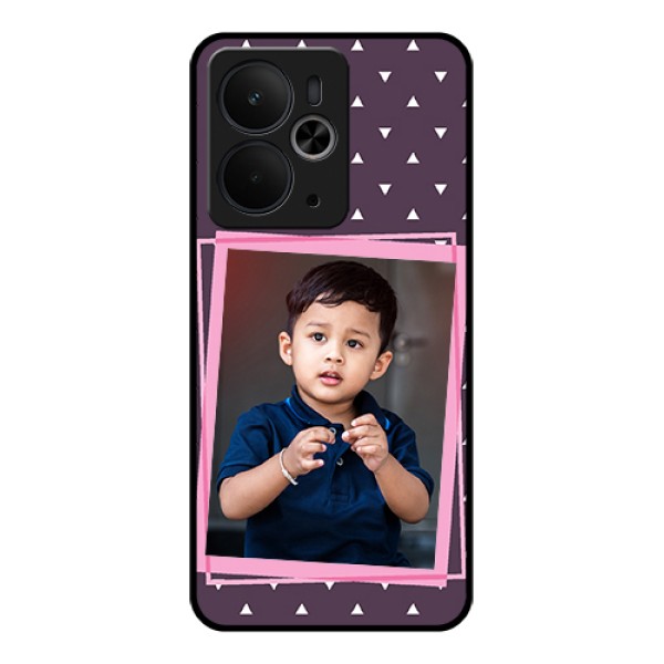Realme 14T 5G Custom Glass Phone Case - Triangle Pattern Dotted Design Realme 14T 5G Custom Glass Phone Case - Triangle Pattern Dotted Design