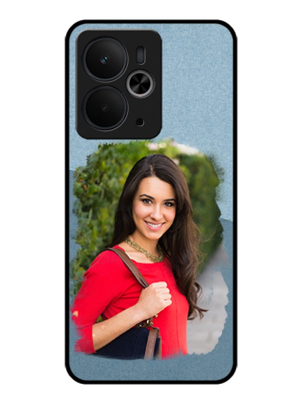 Custom Realme 14T 5G Custom Glass Phone Case - Grunge Line Art Design