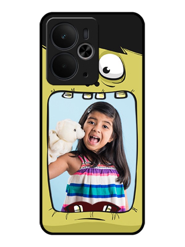 Custom Realme 14T 5G Custom Glass Phone Case - Cartoon Monster Back Case Design