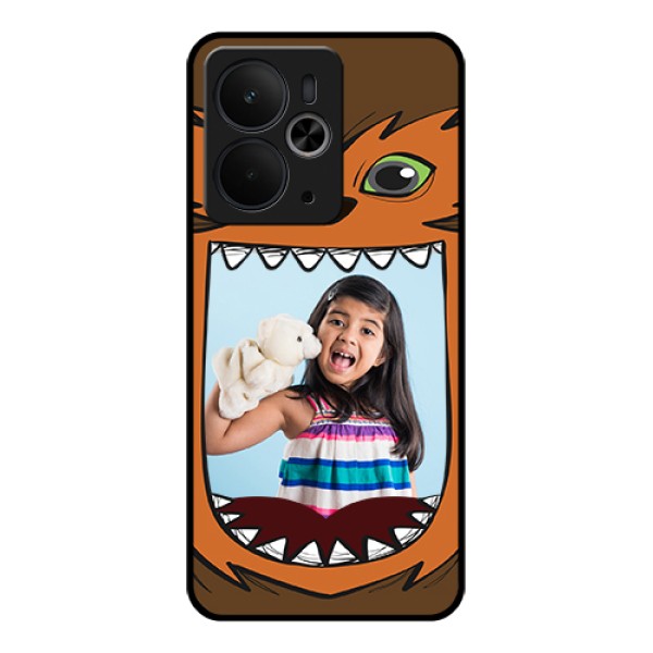 Realme 14T 5G Custom Glass Phone Case - Owl Monster Back Case Design Realme 14T 5G Custom Glass Phone Case - Owl Monster Back Case Design