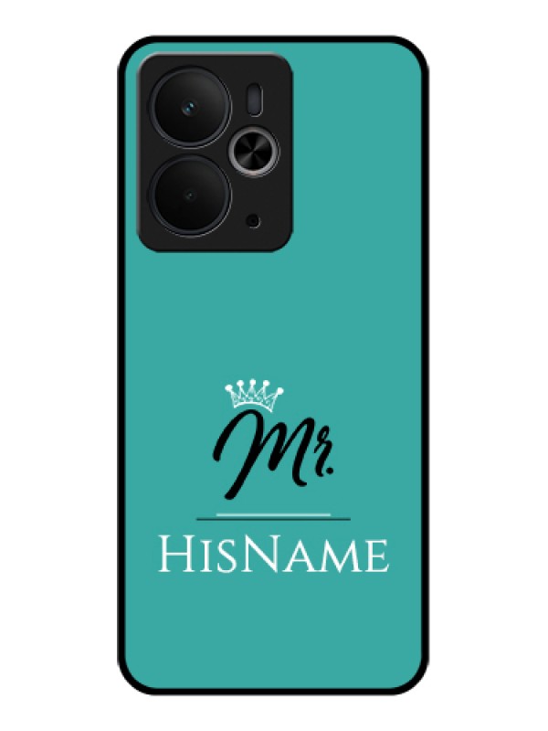 Custom Realme 14T 5G Custom Glass Phone Case - Mr With Name Design