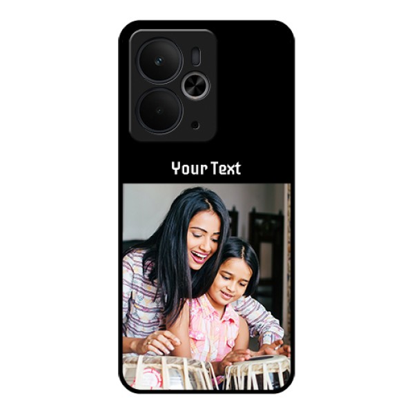 Realme 14T 5G Custom Glass Phone Case - Photo With Name Design