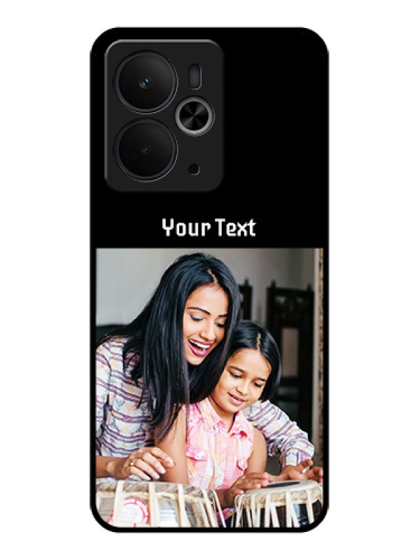 Custom Realme 14T 5G Custom Glass Phone Case - Photo With Name Design