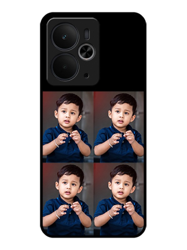 Custom Realme 14T 5G Custom Glass Phone Case - 4 Image Holder Design
