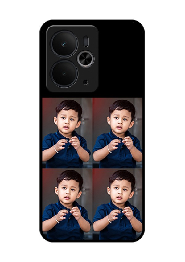 Realme 14T 5G Custom Glass Phone Case - 4 Image Holder Design