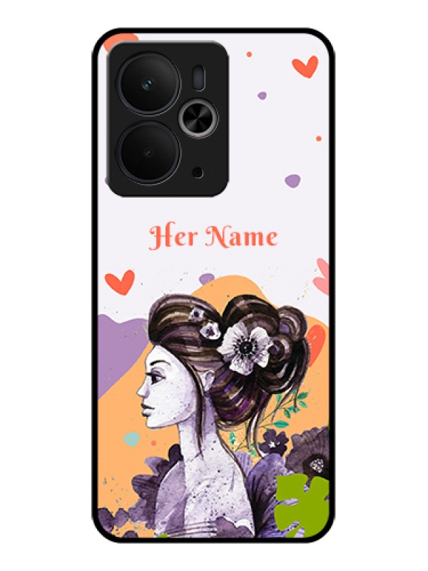 Custom Realme 14T 5G Custom Glass Phone Case - Woman And Nature Design