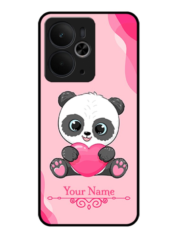 Custom Realme 14T 5G Custom Glass Phone Case - Cute Panda Design