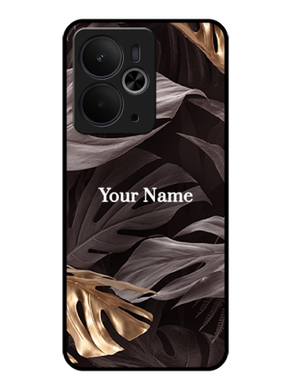 Custom Realme 14T 5G Custom Glass Phone Case - Wild Leaves Digital Paint Design