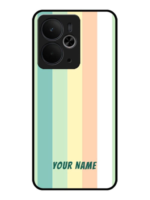 Custom Realme 14T 5G Custom Glass Phone Case - Multi - Colour Stripes Design