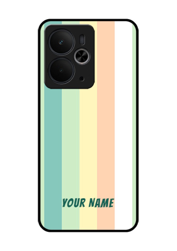Realme 14T 5G Custom Glass Phone Case - Multi - Colour Stripes Design