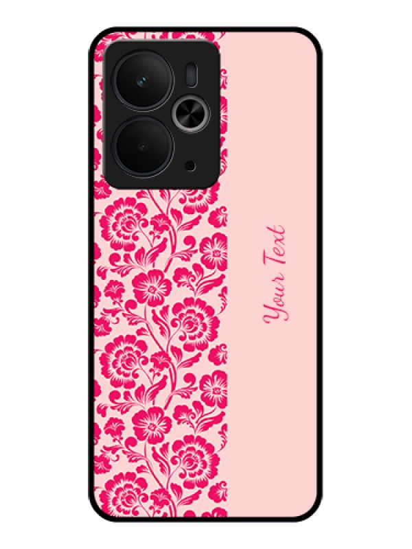 Custom Realme 14T 5G Custom Glass Phone Case - Attractive Floral Pattern Design