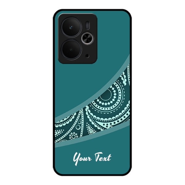 Realme 14T 5G Custom Glass Phone Case - Semi Visible Floral Design