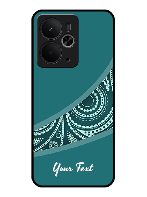 Custom Realme 14T 5G Custom Glass Phone Case - Semi Visible Floral Design