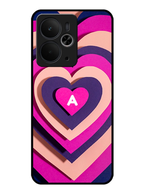 Custom Realme 14T 5G Custom Glass Phone Case - Cute Heart Pattern Design