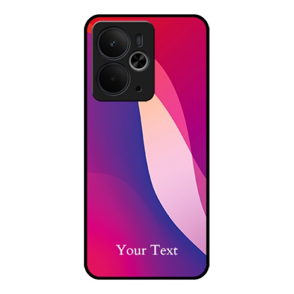 Realme 14T 5G Custom Glass Phone Case - Digital Abstract Overlap Design Realme 14T 5G Custom Glass Phone Case - Digital Abstract Overlap Design
