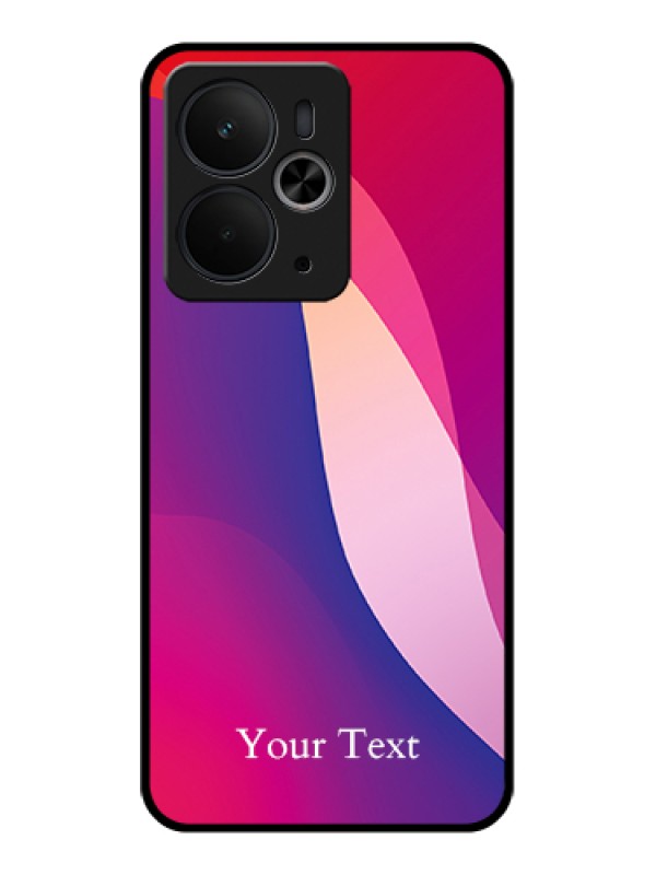 Custom Realme 14T 5G Custom Glass Phone Case - Digital Abstract Overlap Design