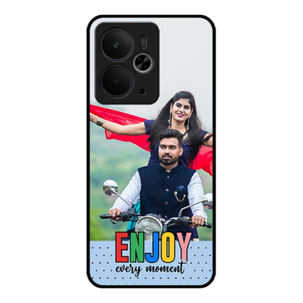 Realme 14T 5G Custom Glass Phone Case - Enjoy Every Moment Design Realme 14T 5G Custom Glass Phone Case - Enjoy Every Moment Design