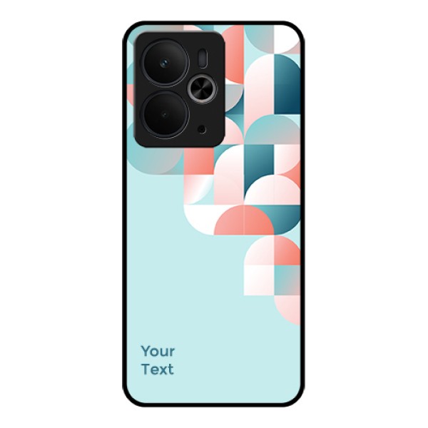 Realme 14T 5G Custom Glass Phone Case - Stylish Semi - Circle Pattern Design Realme 14T 5G Custom Glass Phone Case - Stylish Semi - Circle Pattern Design