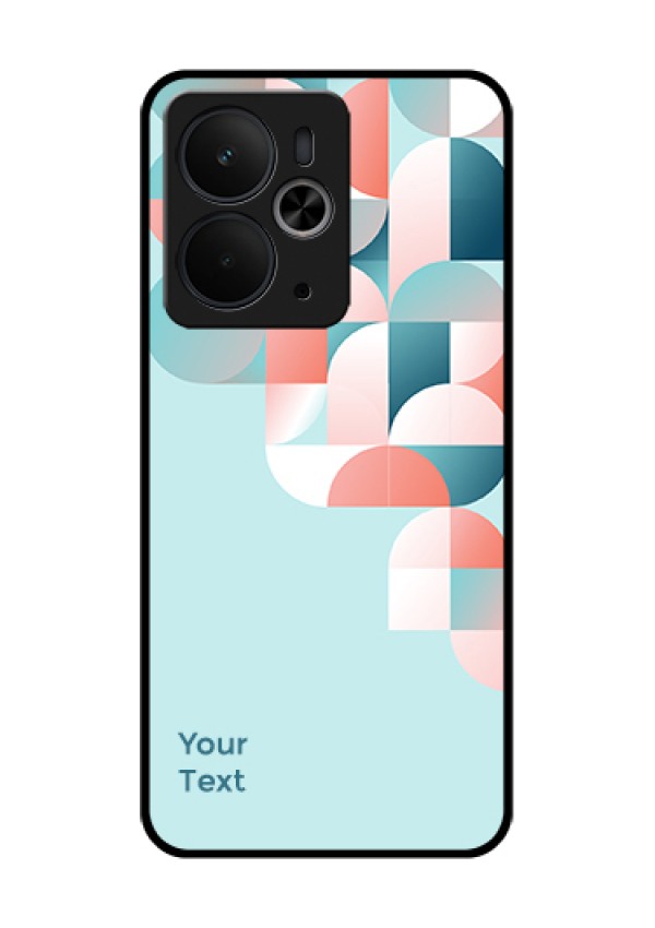 Realme 14T 5G Custom Glass Phone Case - Stylish Semi - Circle Pattern Design