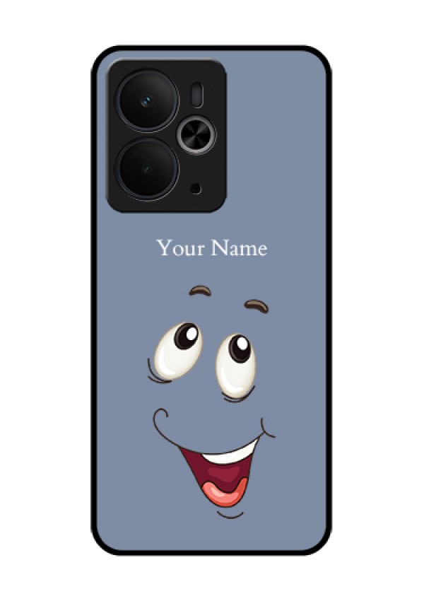Realme 14T 5G Custom Glass Phone Case - Laughing Cartoon Face Design