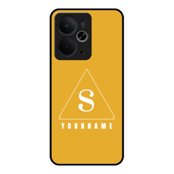 Realme 14T 5G Custom Glass Phone Case - Simple Triangle Design Realme 14T 5G Custom Glass Phone Case - Simple Triangle Design