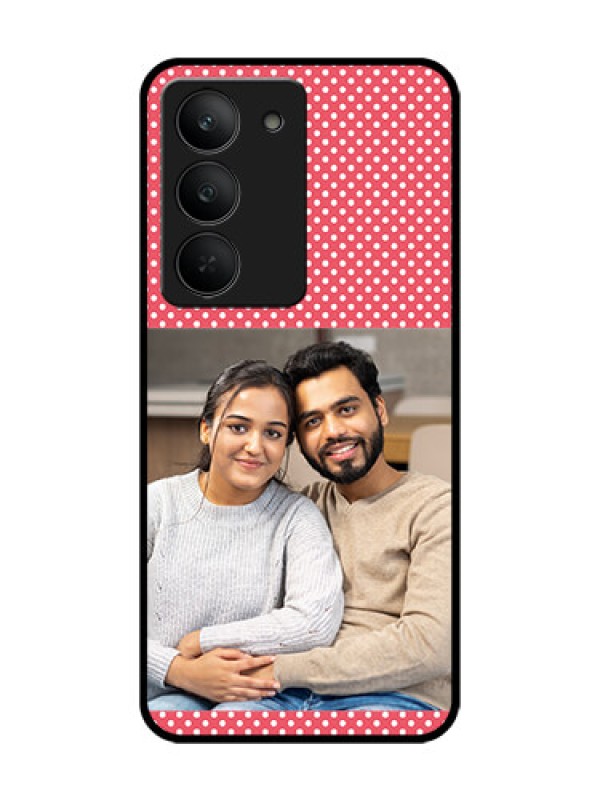 Custom Realme 14x 5G Custom Glass Phone CaseWhite Dotted Design